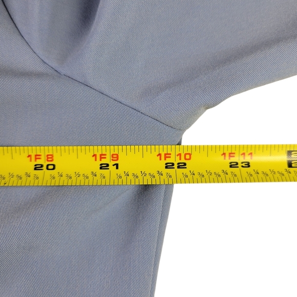 Soft Surroundings Blouse Women Size XL Blue Twisted Split Front V Neck Pullover - Picture 8 of 10